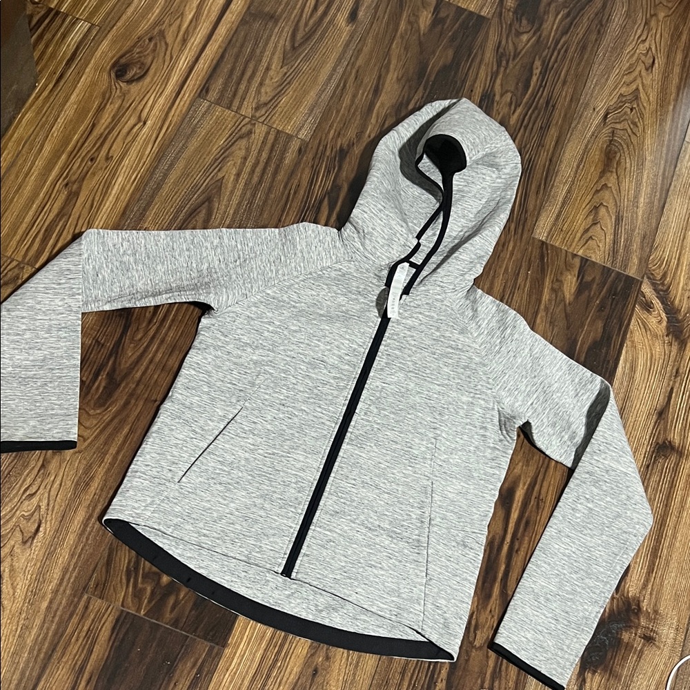 Lululemon Athletica Heathered Gray Zip-Up Jacket sweater